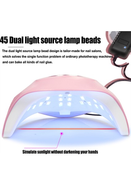 Sunm3 Tırnak Kurutucu 180 W Akıllı Sensör LED Tüm Jel Parlatma Lambası Tırnak Fototerapi Makinesi Uv LED Lamba Kurutucu Abd Plug (Yurt Dışından)