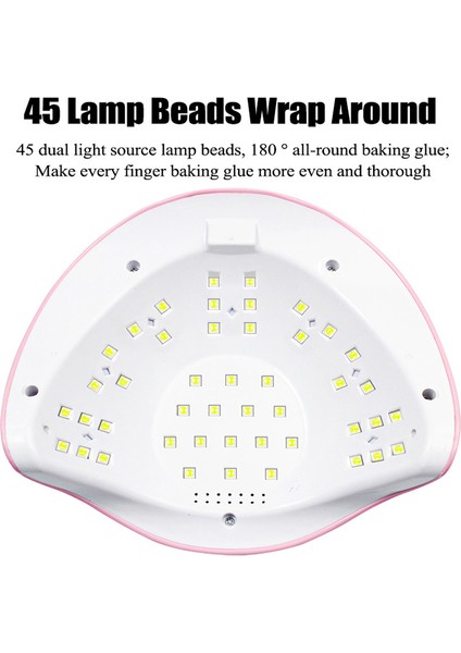 Sunm3 Tırnak Kurutucu 180 W Akıllı Sensör LED Tüm Jel Parlatma Lambası Tırnak Fototerapi Makinesi Uv LED Lamba Kurutucu Abd Plug (Yurt Dışından)