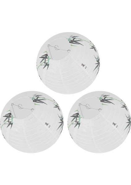 3x 30 cm Abajur Kağıt Fener Oryantal Tarzı Işık Dekorasyonu Çin, Bambu (Yurt Dışından)