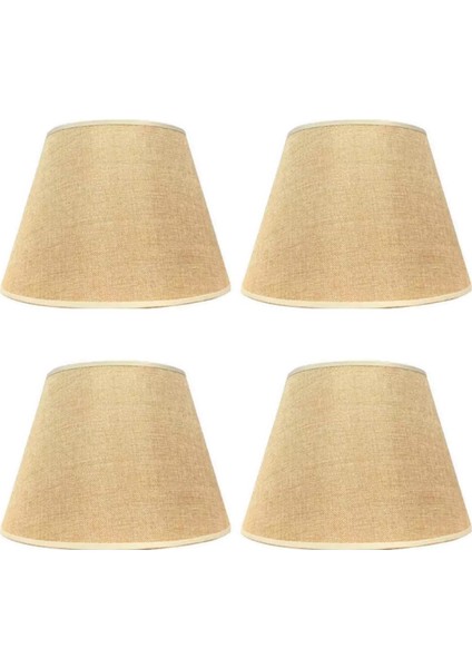 4x Masa Lambası Abajur Aksesuarları E27 Keten Başucu Lambası Duvar Lambası Zemin Lambası Gölge Kumaş Alt Çapı 30 cm Sarı (Yurt Dışından)