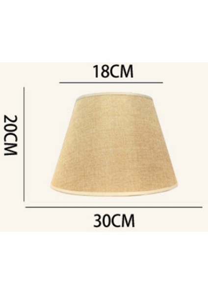 4x Masa Lambası Abajur Aksesuarları E27 Keten Başucu Lambası Duvar Lambası Zemin Lambası Gölge Kumaş Alt Çapı 30 cm Sarı (Yurt Dışından)