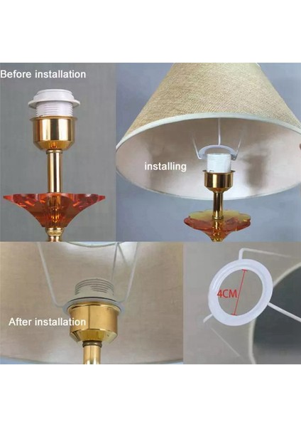 4x Masa Lambası Abajur Aksesuarları E27 Keten Başucu Lambası Duvar Lambası Zemin Lambası Gölge Kumaş Alt Çapı 30 cm Sarı (Yurt Dışından)
