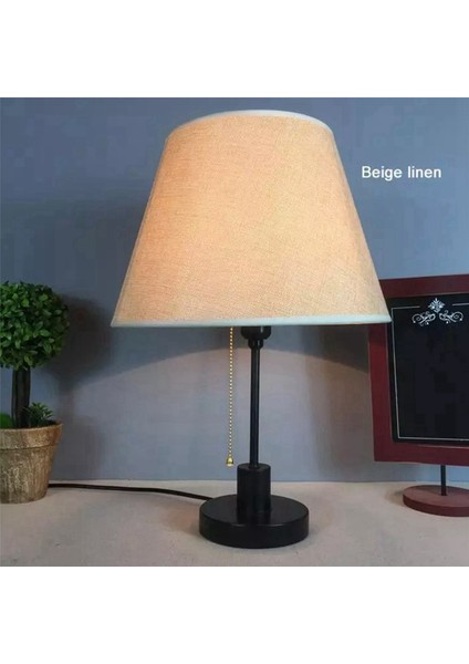 4x Masa Lambası Abajur Aksesuarları E27 Keten Başucu Lambası Duvar Lambası Zemin Lambası Gölge Kumaş Alt Çapı 30 cm Sarı (Yurt Dışından)
