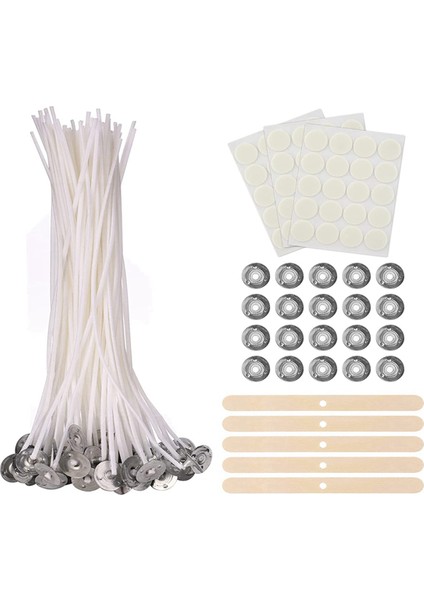Mum Fitilleri (200'LÜ Paket), 15 cm Mum Fitilleri, Mum Yapımı Için Kokusuz Mum Fitilleri Mum Dıy (Yurt Dışından) fiyatları