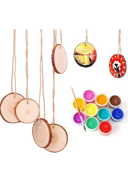 30 Adet Bitmemiş Ahşap Dilimleri Kabuğu ile El Sanatları Için Ahşap Kiti Daireler Günlük Diskler Dıy Zanaat Düğün Süsleri (Yurt Dışından) modelleri