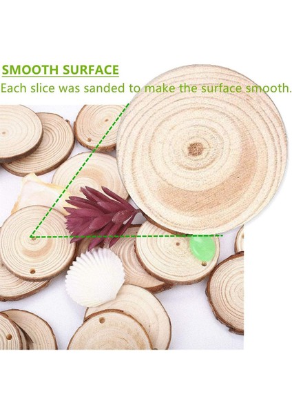 30 Adet Bitmemiş Ahşap Dilimleri Kabuğu ile El Sanatları Için Ahşap Kiti Daireler Günlük Diskler Dıy Zanaat Düğün Süsleri (Yurt Dışından) indirimleri