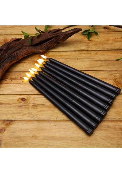24'lü Paket Siyah LED Doğum Günü Mumu, Sarı Alevsiz Titreşen Kumandalı LED Cadılar Bayramı Mumları (Yurt Dışından) modelleri