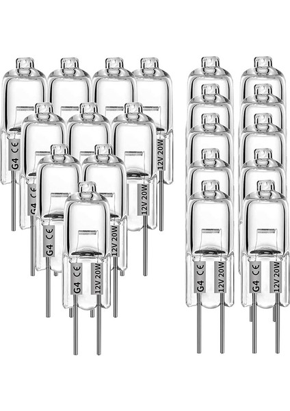 80 Adet G4 Halojen Ampuller, 20W 12V Halojen Ampuller 2 Pin Şeffaf Lamba Ampulü, Ocak Aydınlatması, Sinyal Işıkları, Parça (Yurt Dışından) indirimleri