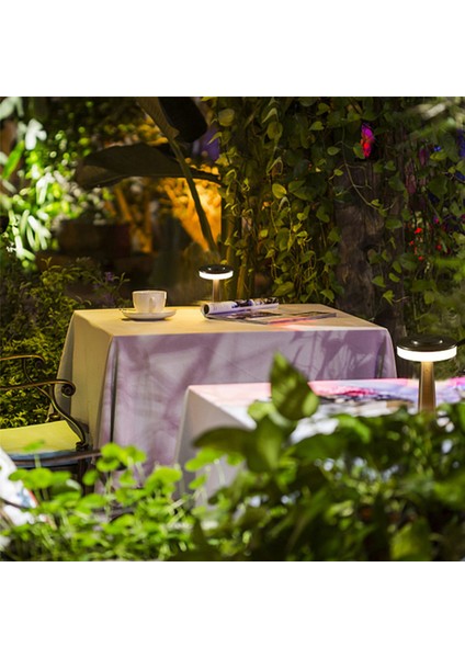 3x Dokunmatik LED Şarj Edilebilir Masa Lambası Yemek Masası Otel Bar Masa Lambası Açık Küçük Gece Lambası Masa Lambası, Altın (Yurt Dışından)