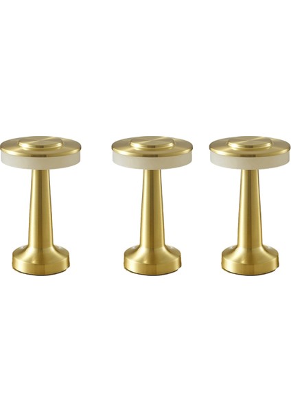 3x Dokunmatik LED Şarj Edilebilir Masa Lambası Yemek Masası Otel Bar Masa Lambası Açık Küçük Gece Lambası Masa Lambası, Altın (Yurt Dışından) fiyatları