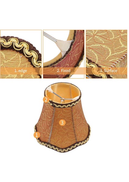 3x Avize Abajur Kumaş Kumaş Klip Işık Tonları Lamba Kapağı Davul Gölge Abajur Ampul Kapağı 13 cm (Yurt Dışından) indirimleri