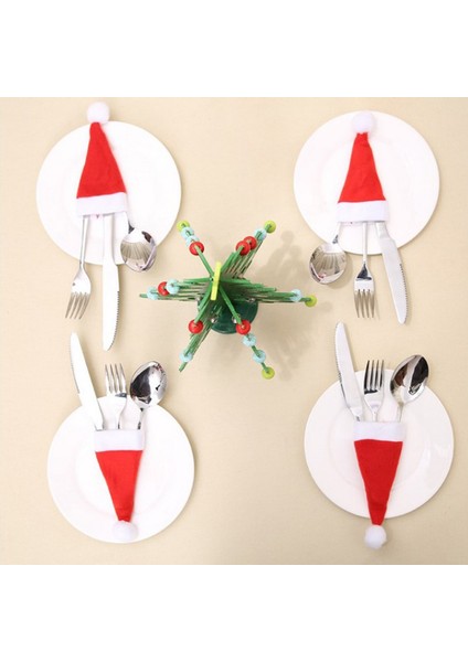 1pc Noel Dekoratif Sofra Bıçak Çatal Seti Noel Şapka Depolama Aracı (Yurt Dışından) indirimleri