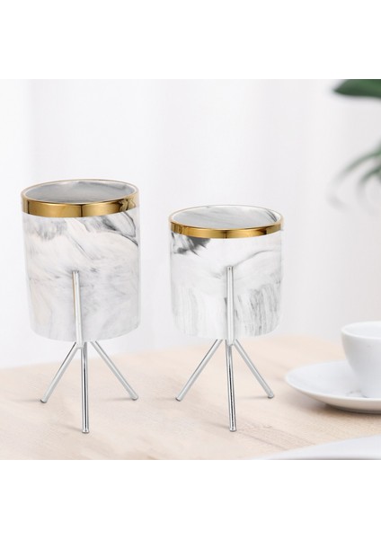 Iskandinav Mermer Desen Vazo Seramik Demir Sanat Vazo Gül Altın Gümüş Masa Yeşil Bitki Saksı Ev Ofis Vazolar Dekoratif, Gümüş (Yurt Dışından) fiyatları