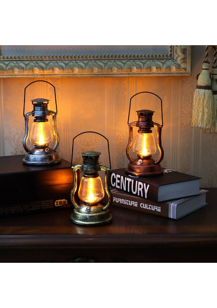 2x Retro Güneş Asılı Mum Işığı LED Gaz Lambası Titreşen Alevsiz Güneş Fener Açık Bahçe Yard Aydınlatma-Altın (Yurt Dışından)