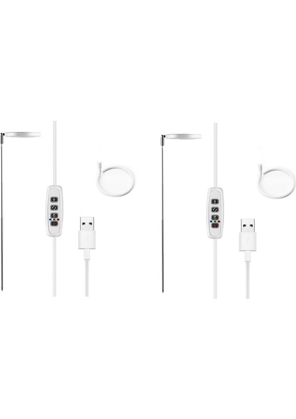 Iç Mekan Bitkileri Için 2x Büyütme Işıkları, Tam Spektrumlu LED Halo Bitki Işığı, Bitkiler Için Stand Yüksekliği Ayarlanabilir Otomatik Zamanlayıcı ile (Yurt Dışından)