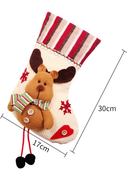 3 Paket Noel Çorap Noel Baba Kardan Adam ve Noel Tatil Partisi Dekorasyonu Için Ren Geyiği, A (Yurt Dışından)