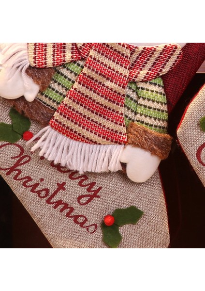 Büyük Noel Çorapları Noel Baba Kardan Adam Noel Tatili Aile Partisi Için Mutlu Noeller Dekorasyonu, B (Yurt Dışından)