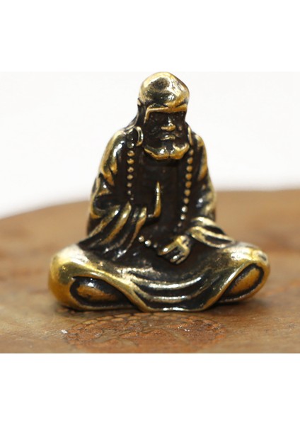 Retro Pirinç Dharma Buda Mini Heykeli Bodhidharma Usta Figürler Masa Dekorasyon El Sanatları Hediyeler Minyatürler (Yurt Dışından) modelleri