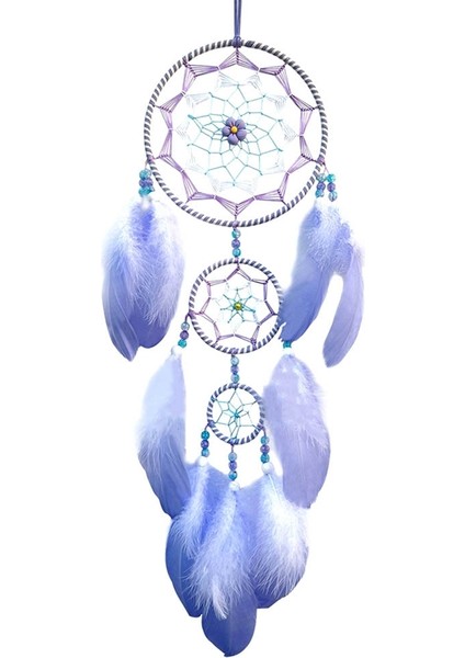Mor Dream Catcher Tüy Dream Catchers Yatak Odası Için Dream Catcher Duvar Asılı Dekorlar Sanat Süsleme Zanaat Hediyeler (Yurt Dışından)