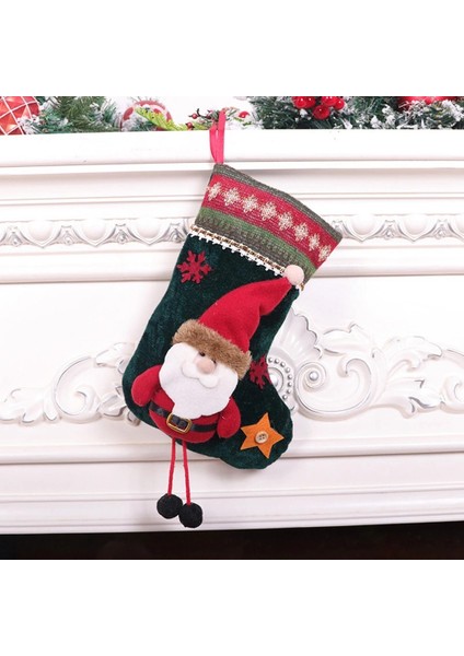 3 Paket Noel Çorap Noel Baba Kardan Adam ve Noel Tatil Partisi Dekorasyonu Için Ren Geyiği, A (Yurt Dışından)