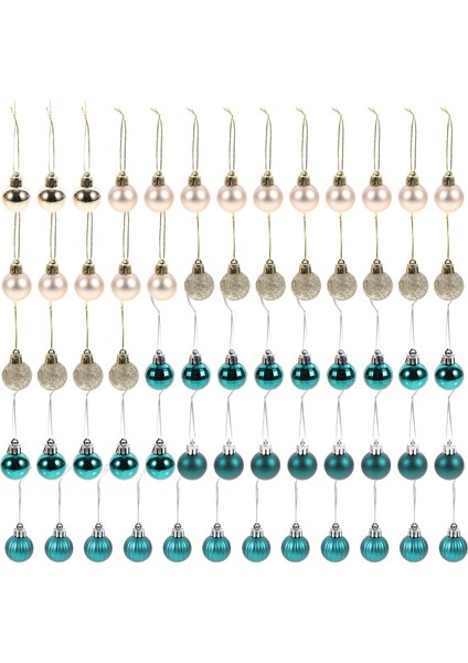64 Adet Çok Amaçlı Noel Süsleri Yılbaşı Hediyeleri Yılbaşı Ağacı Topları - Mavi Altın (Yurt Dışından) fırsatları