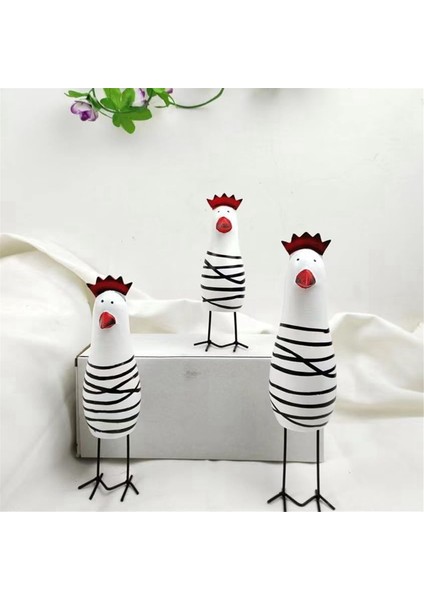 Ev Dekorasyonu Için Sevimli Ahşap Ahşap Tavuk Chook Oyma Figürleri, Horoz Mutfak Dekoru, Oturma Odası Süslemeleri (Yurt Dışından)