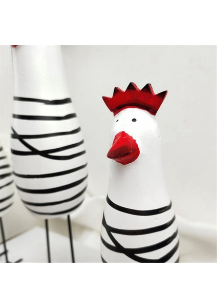 Ev Dekorasyonu Için Sevimli Ahşap Ahşap Tavuk Chook Oyma Figürleri, Horoz Mutfak Dekoru, Oturma Odası Süslemeleri (Yurt Dışından) fırsatları