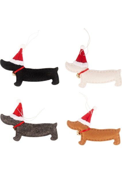 4 Adet Noel Süsleri Noel Hediyesi Dachshund Noel Ağacı Dekorasyon Bebek Kolye Ev Için Süslemeleri Asın (Yurt Dışından) fiyatları