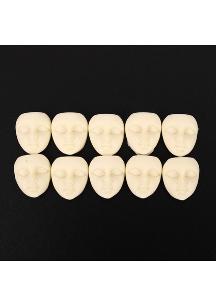 20 Adet Mini Maskeler Reçine Maskesi Flatback Cabochon Bej Kız Yüz Flatback Scrapbooking Diy Saç Yay Merkezi El Sanatları Yapımı (Yurt Dışından)