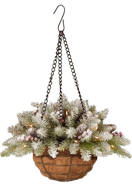 Yapay Noel Asılı Sepet, Dekore Edilmiş, Berry Salkımları, Noel Koleksiyonu Dekoru B (Yurt Dışından)