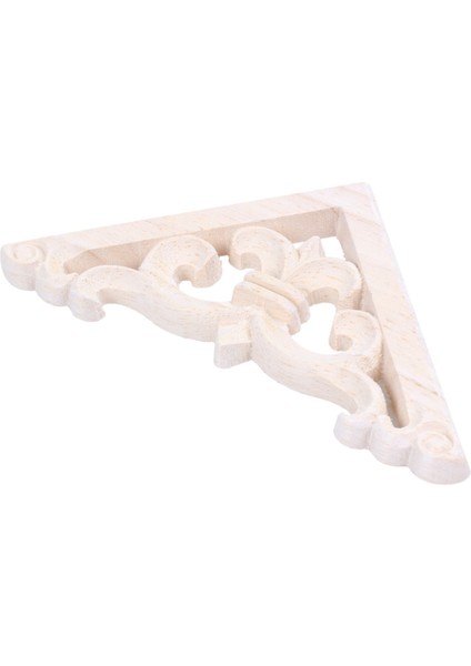 4 Adet 8x8 cm Ahşap Oyma Köşe Onlay Aplike Dekor Mobilya Zanaat Boyasız (Yurt Dışından)