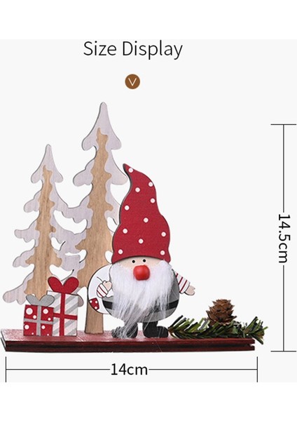 Noel Süsleri Ahşap Çam Kozalağı Çift Ağaç Ormanı Yaşlı Adam Süsleri Ahşap Yüzü Olmayan Bebek Süsleri (Yurt Dışından)