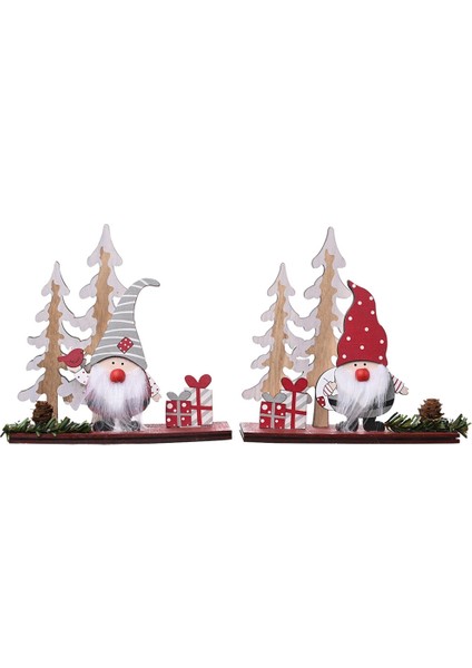 Noel Süsleri Ahşap Çam Kozalağı Çift Ağaç Ormanı Yaşlı Adam Süsleri Ahşap Yüzü Olmayan Bebek Süsleri (Yurt Dışından) fiyatları