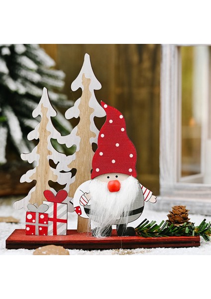 Noel Süsleri Ahşap Çam Kozalağı Çift Ağaç Ormanı Yaşlı Adam Süsleri Ahşap Yüzü Olmayan Bebek Süsleri (Yurt Dışından) fırsatları