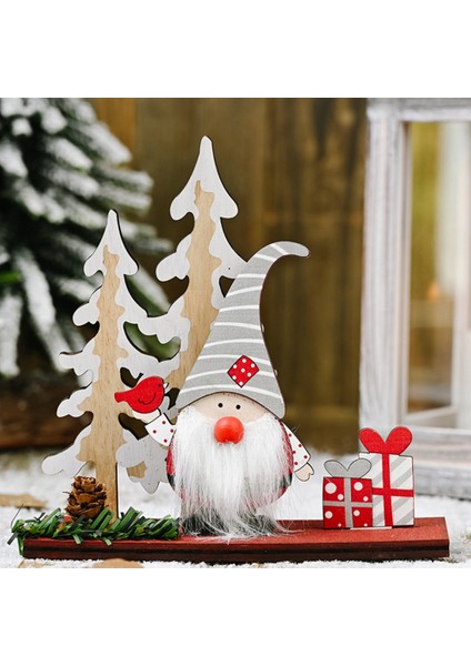 Noel Süsleri Ahşap Çam Kozalağı Çift Ağaç Ormanı Yaşlı Adam Süsleri Ahşap Yüzü Olmayan Bebek Süsleri (Yurt Dışından) indirimleri