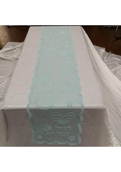 Paskalya Dantel Masa Koşucu Tavşan Yumurta Masa Koşucu Aile Yemek Masası ve Oturma Odası Dekorasyonu (Pembe) (Yurt Dışından) fırsatları