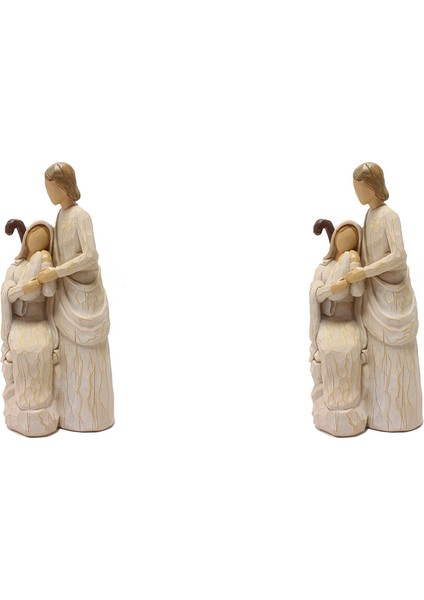 2x Kutsal Aile Heykelleri Isa Mary Joseph Katolik Dini Heykelcik Ev Dekor Ev Doğum Sahnesi Için Noel Hediyesi (Yurt Dışından) indirimleri