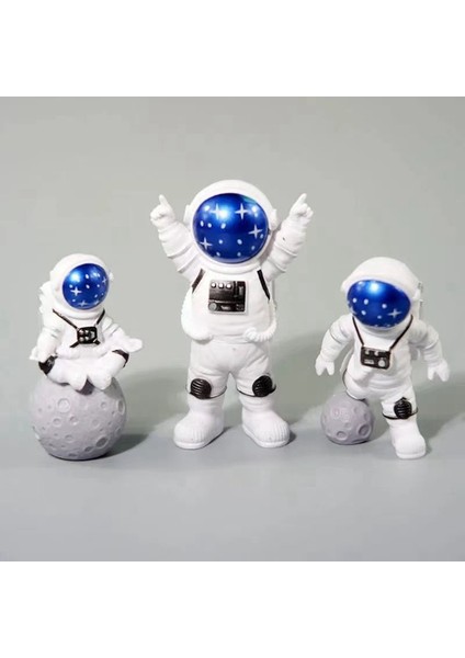6x Iskandinav Astronot Figürleri Reçine Modeli Mini Masa Süsleri Oturma Odası Dıy Modern Ev Dekor Aksesuarları Yıldızlı Mavi (Yurt Dışından) fiyatları