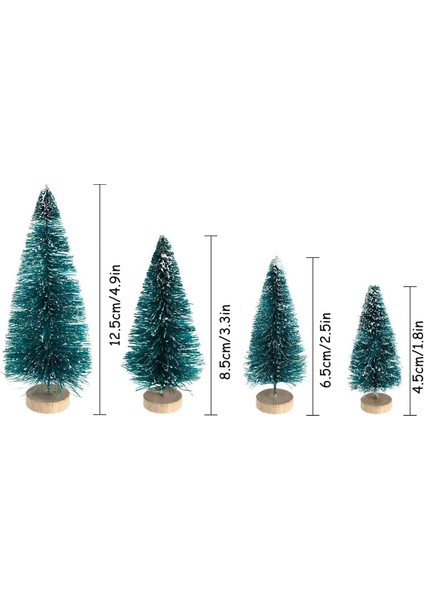 102 Adet Mini Noel Ağacı Kar Don Küçük Çam Ağacı Dıy Zanaat Masaüstü Dekorasyon Noel Süsleri Ağaç Süslemeleri (Yurt Dışından)