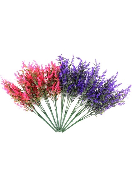 Yapay Lavanta Çiçekleri 9 Paketler Dekorasyon Için Açık Sahte Çiçekler Uv Dayanıklı Hiçbir Solmaya Sahte Plastik Bitkiler (Yurt Dışından)