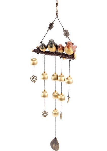 Vintage 4 Kuşlar Rüzgar Ahenge Bahçe Rüzgar Çanları Açık Kapalı Dekor Için Ev Bahçe Dekorasyonu Için Mükemmel Kanca ile Gel (Yurt Dışından) modelleri