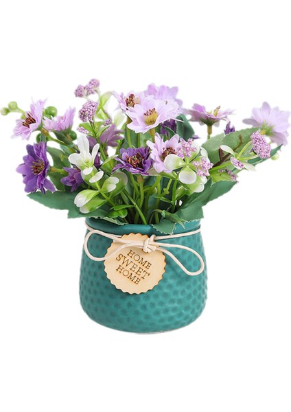 Iskandinav Cineraria Simülasyon Çiçek Saksı Dekorasyon Süsler Masa Sahte Çiçekler Düğün Dekorasyon Çiçekler, Yeşil (Yurt Dışından)