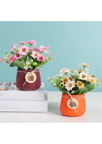 Iskandinav Cineraria Simülasyon Çiçek Saksı Dekorasyon Süsler Masa Sahte Çiçekler Düğün Dekorasyon Çiçekler, Yeşil (Yurt Dışından) fırsatları