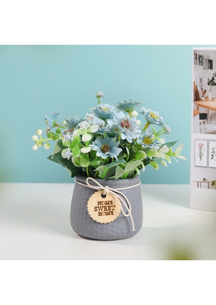 Iskandinav Cineraria Simülasyon Çiçek Saksı Dekorasyon Süsler Masa Sahte Çiçekler Düğün Dekorasyon Çiçekler, Yeşil (Yurt Dışından) indirimleri