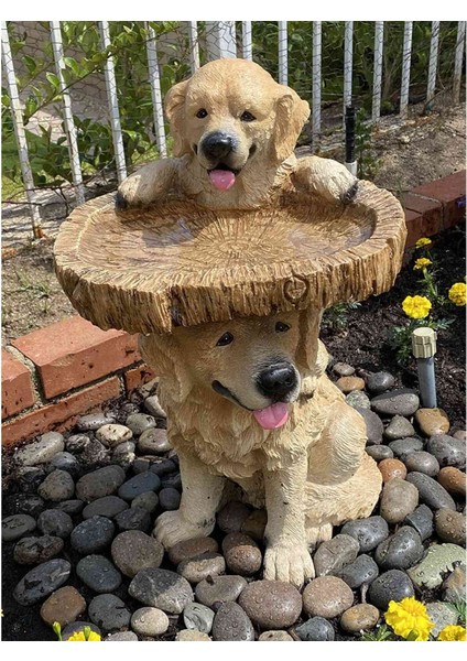 Yavru Polyresin Kuş Banyosu Kahverengi Kaide Açık Ev Bahçe Çim Yard Süslemeleri Için El Yapımı Hediyeler (Yurt Dışından) indirimleri