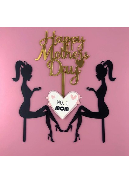 18 Adet Yüksek Topuklu Kadın Siluet Desen Kız Doğum Günü Pastası Dekorasyon Kek Topper (Siyah) (Yurt Dışından) modelleri