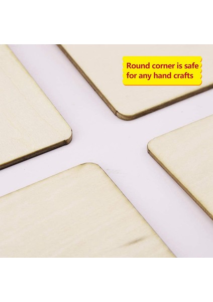 100 Parça Bitmemiş Kare Ahşap Dilimleri Boş 4x4 In, Bardak Altlıkları, Pirografi, Boyama, Yazma, Fotoğraf Sahne Süslemeleri (Yurt Dışından) fiyatları