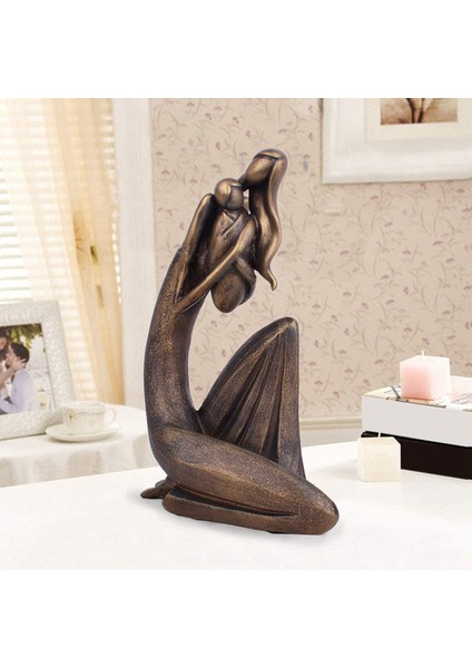 Anne ve Çocuk Heykeli Bronz Anne Aşk Heykel Oturma Odası Reçine El Sanatları Oturma Odası Yatak Odası Çalışması Için Uygun (Yurt Dışından) modelleri