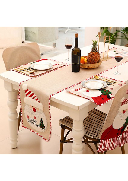 Noel Masa Örtüsü Noel Partisi Dekoru Masa Koşucu Oturma Odası Yemek Masası Giydirme Ev Kapalı Dekorasyon B (Yurt Dışından) fırsatları