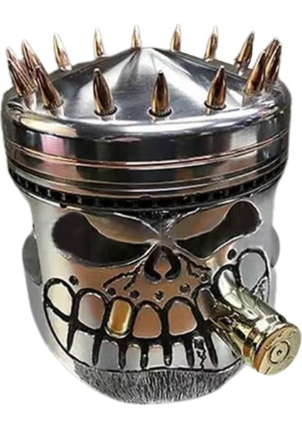 Reçine Oyma Heykel Süs Cosplay Cadılar Bayramı Piston Kafatası Yüz Heykel Heykelcik Sanat Masaüstü D (Yurt Dışından)